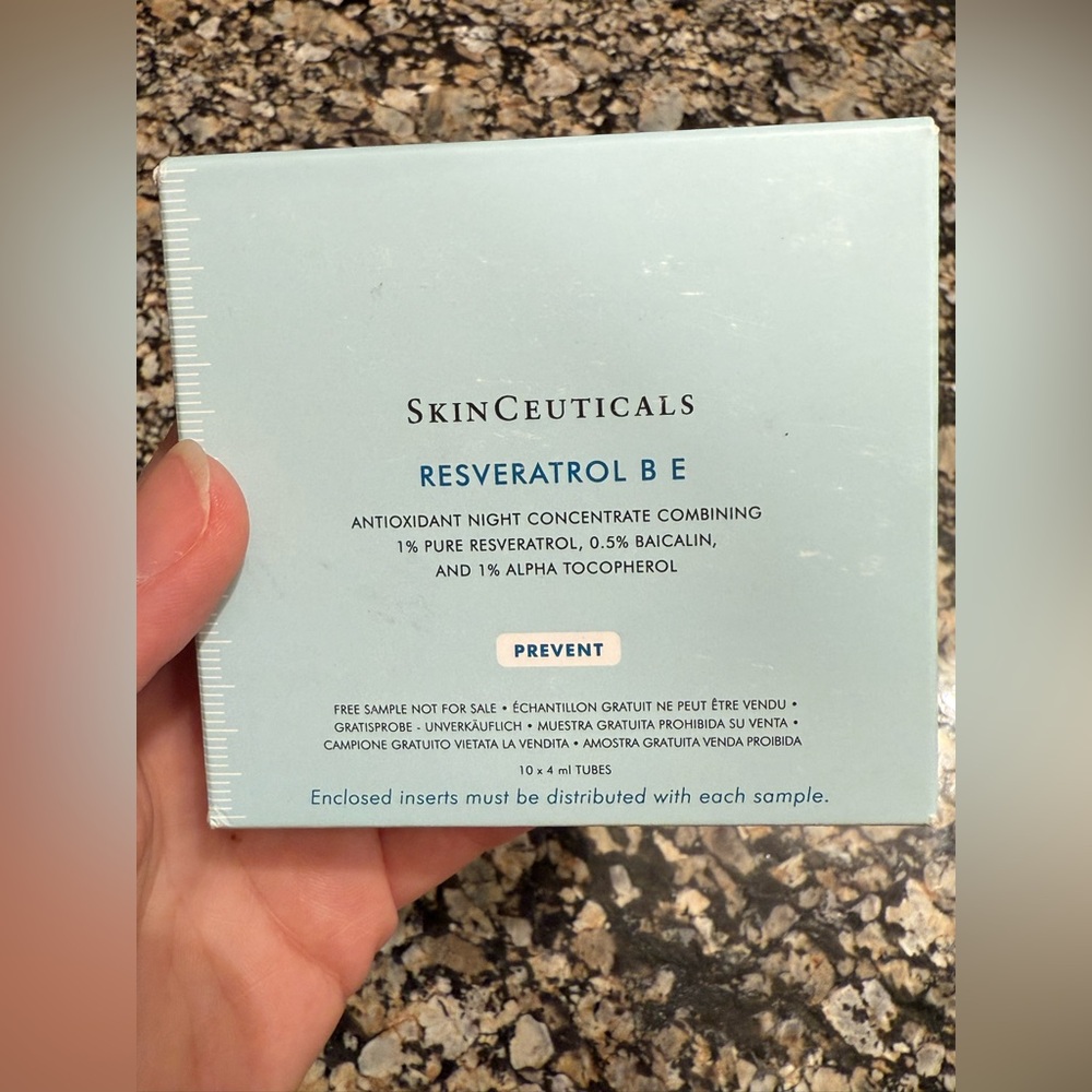 SkinCeuticals Resveratrol B E sample pack of 10 x 4ml tubes